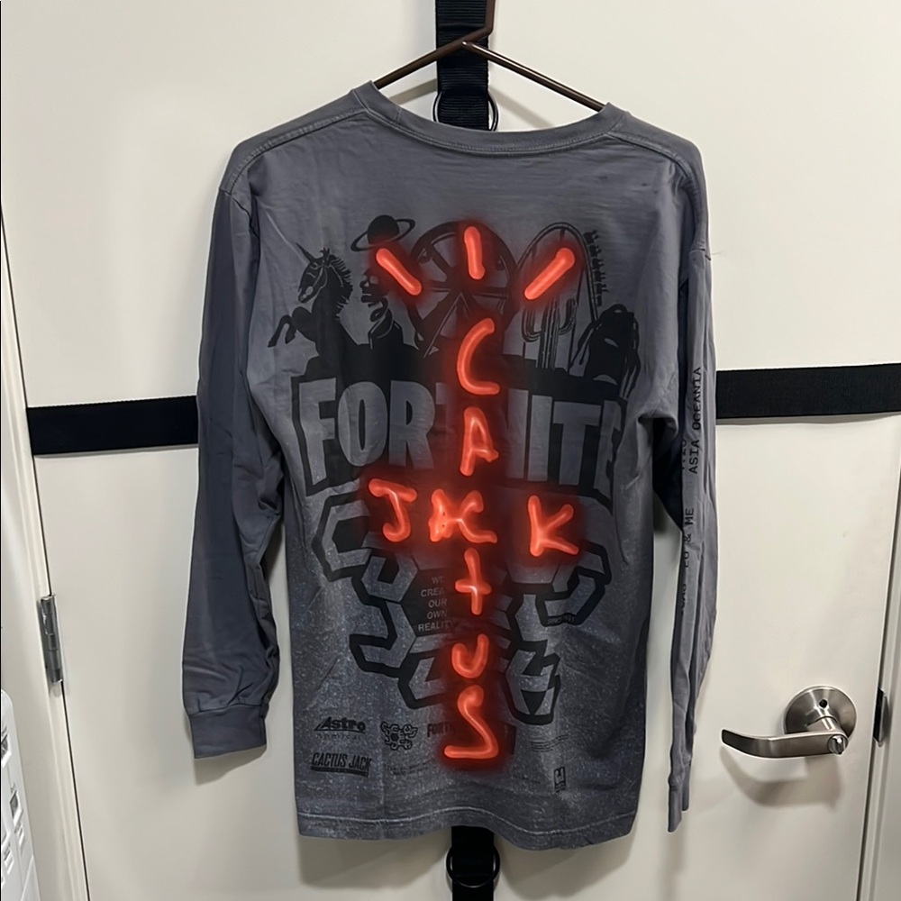 Cactus Jack by Travis Scott Gray Long Sleeve Tee